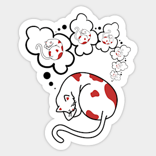 Dreaming cat Sticker